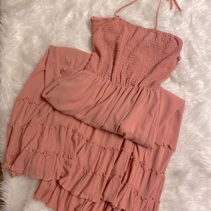 NWOT Long pink dress - M